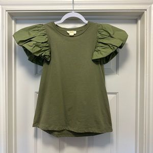 Anthropologie Maeve Puff-Sleeve Top